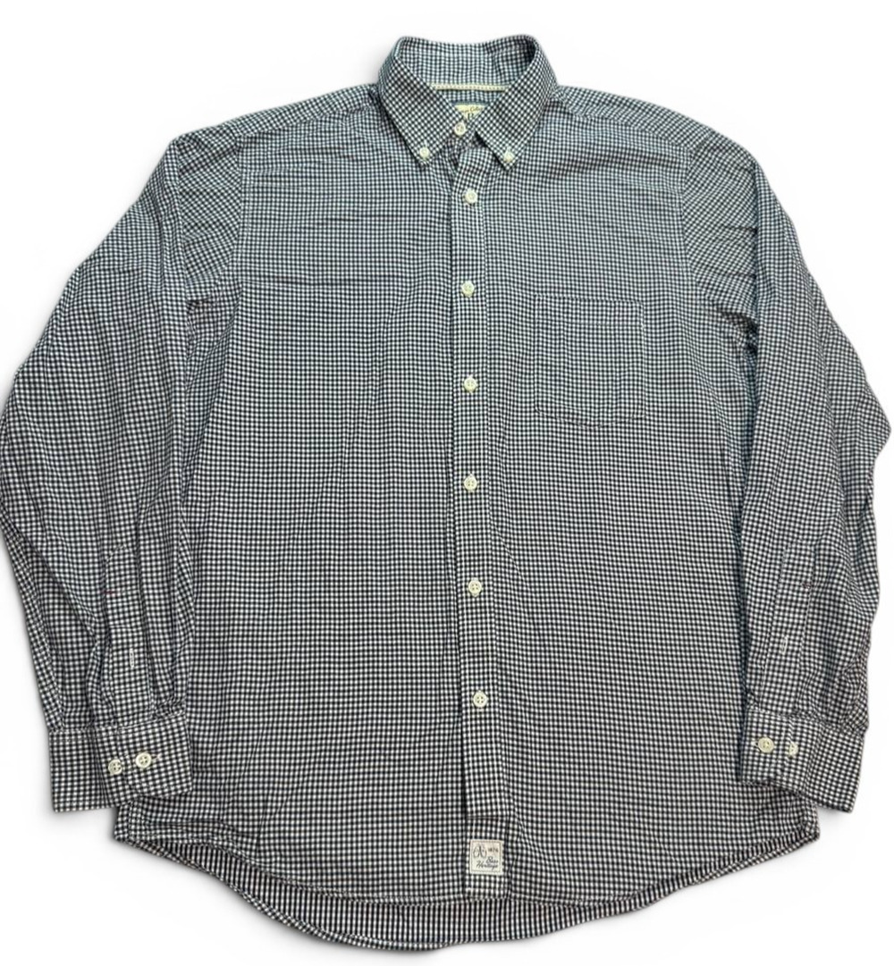 Bass Heritage Collection Men's Medium Slim Fit Gingham Button Shirt